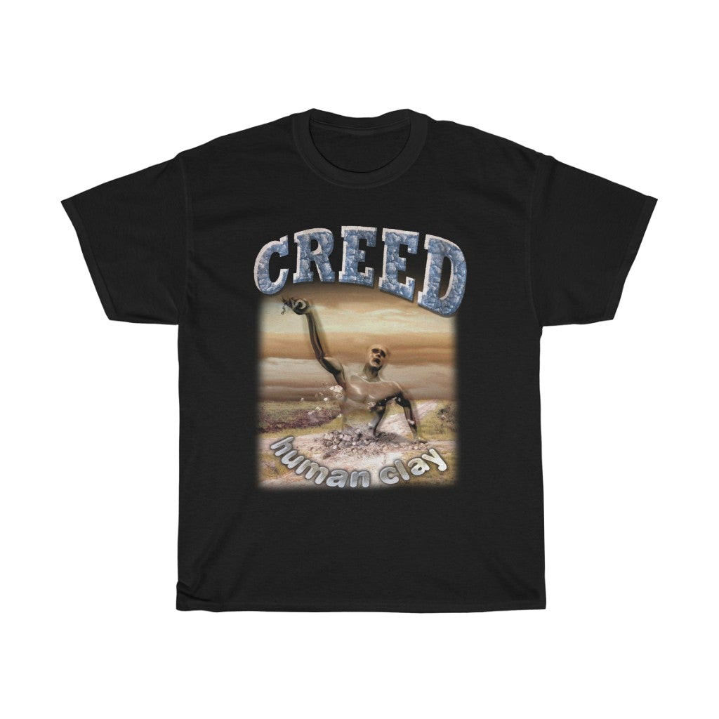 Vintage 90S Creed Human Clay 1999 Post Grunge Music Unisex Heavy Cotton Tee 211015