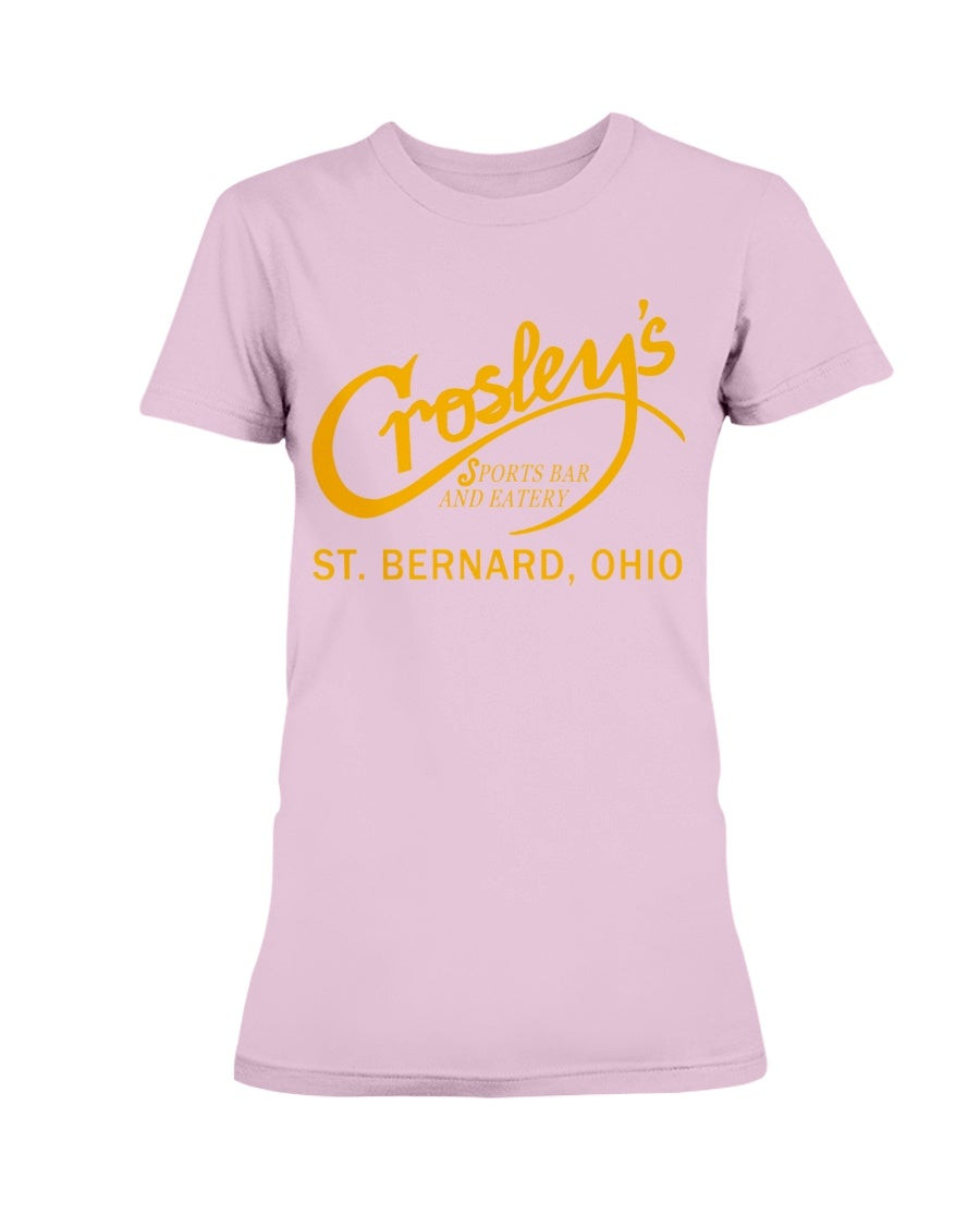 Vintage 90S Crosleys Sports Bar Eatery St Bernard Ohio Tourist Summer Restaurant Ladies T Shirt 211125