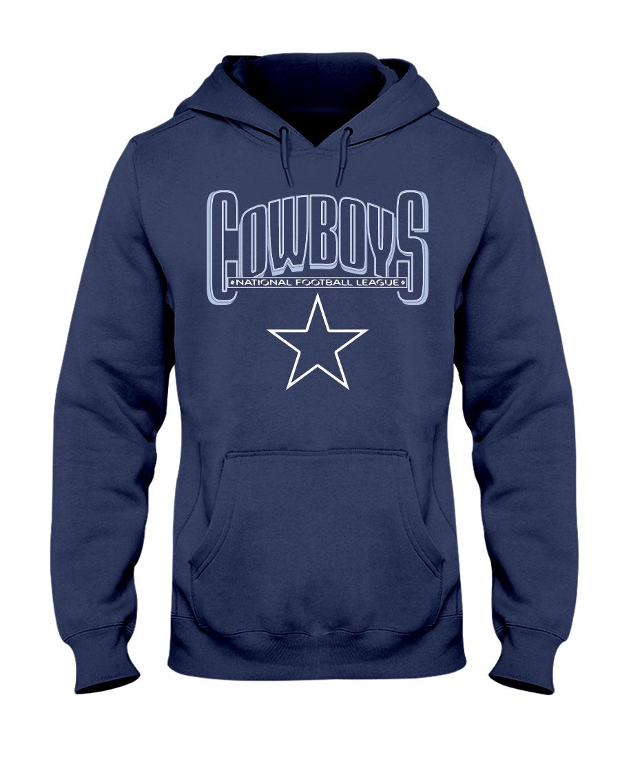 Vintage 90S Dallas Cowboys Full Front Print Hoodie 211201