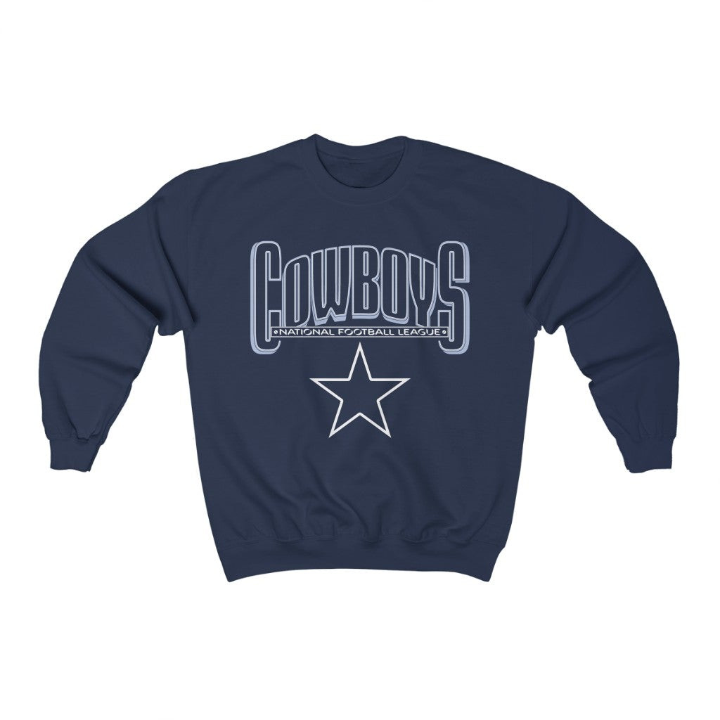 Vintage 90S Dallas Cowboys Full Front Print Sweatshirt 211129