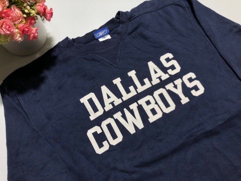 Vintage 90S Dallas Cowboys Sweater Reebok Big Logo