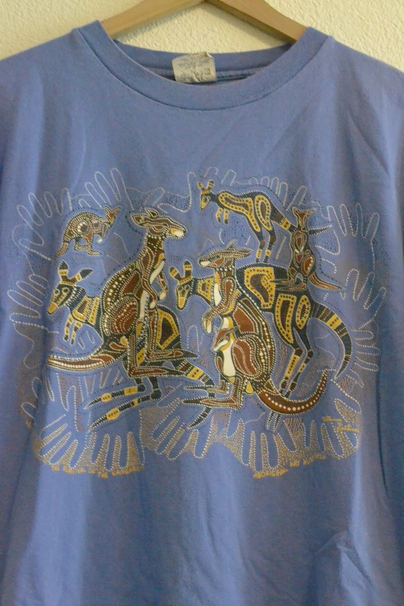 Vintage 90S Danny Eastwood Ab Art Australia Kangaroo Tee Sz 20 Fits Like L Xl