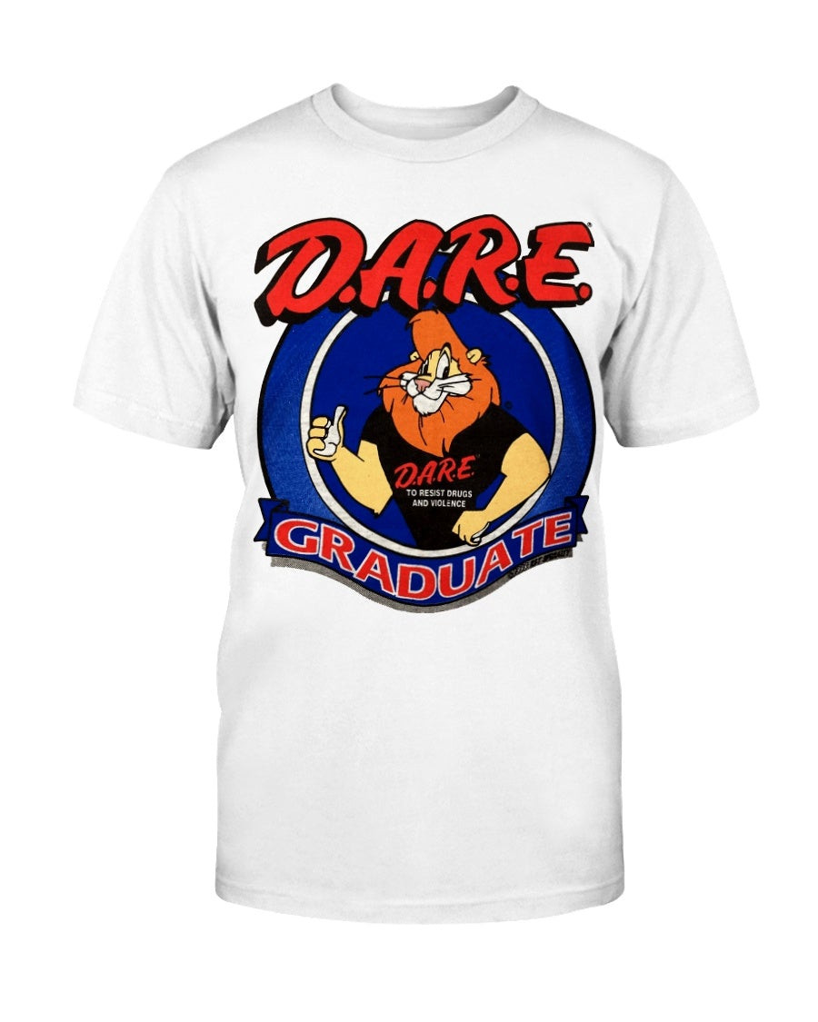 Vintage 90S Dare Shirt Lion Graduate T Shirt 081921 vintage 90s dare shirt lion graduate t shirt 081921 dov6g