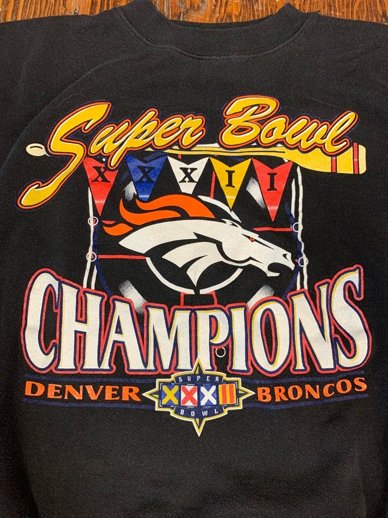 Vintage 90S Denver Broncos Super Bowl 32 1998 Nfl Shirt