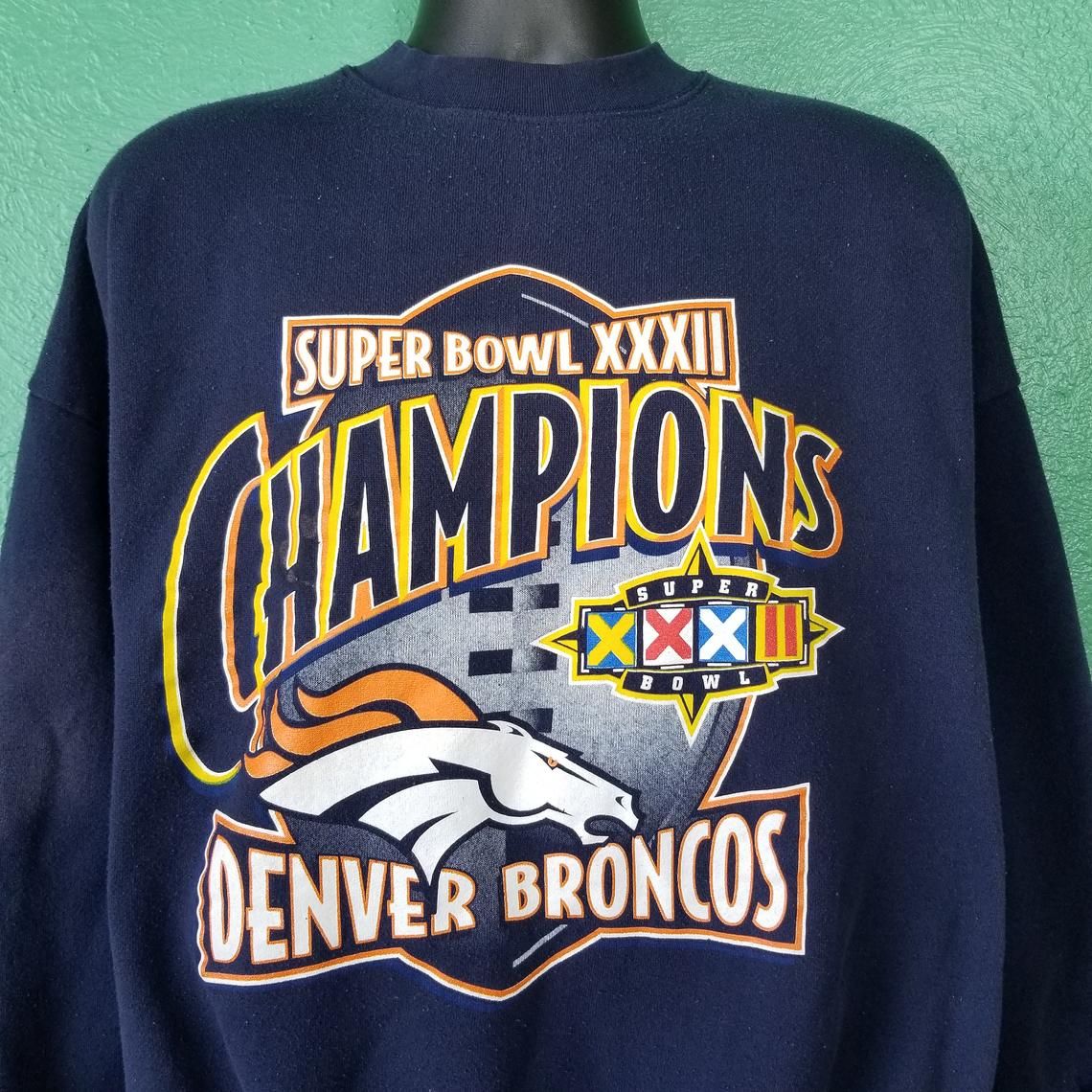 Vintage 90s Denver Broncos Super Bowl XXXII Champions 1998 Shirt