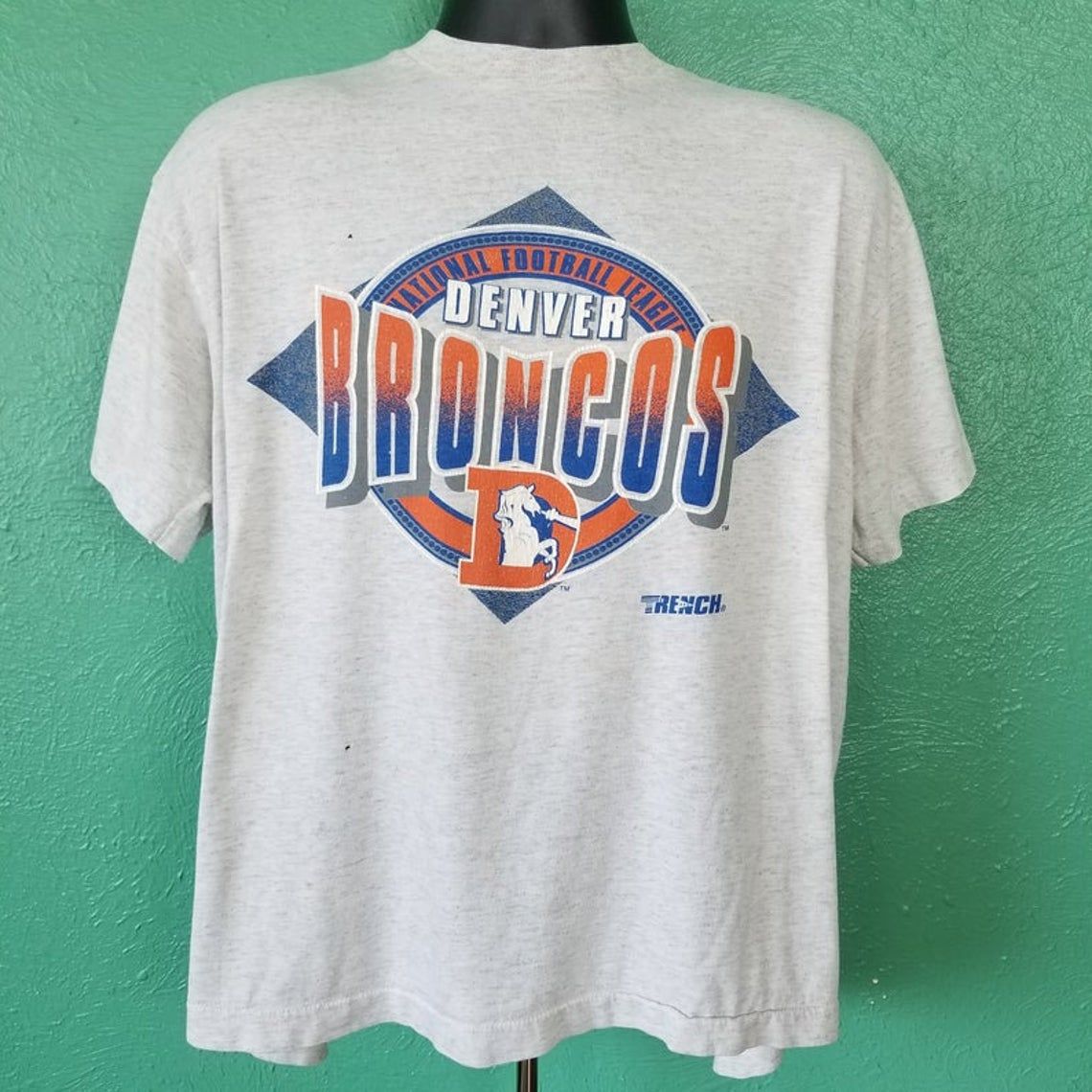 Vintage 90s Denver Broncos Trench Classic Logo Shirt