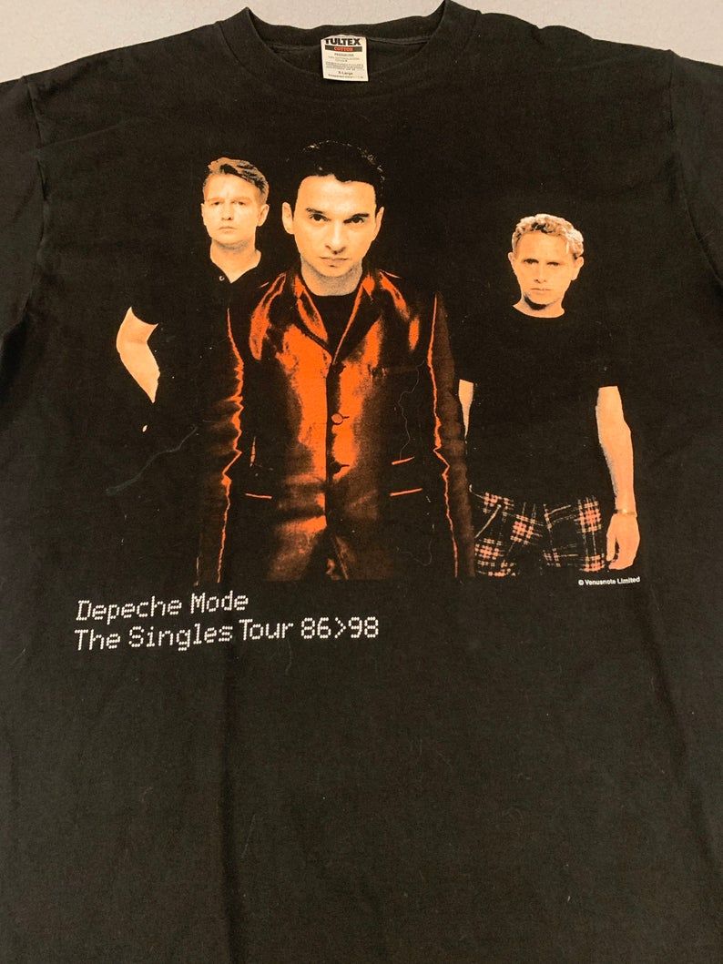 Vintage 90S Depeche Mode The Singles 1986-1998 Tour Band Shirt