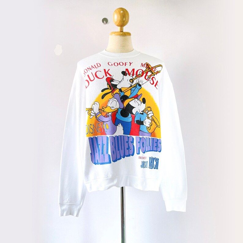 Vintage 90S Disney Jazz Blue Follies Sweatshirt