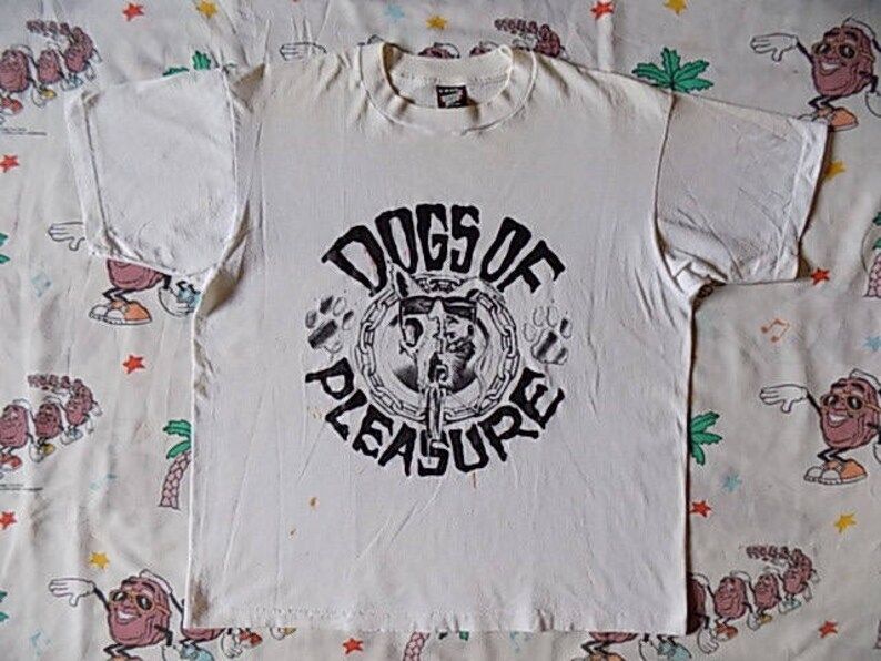 Vintage 90S Dogs Of Pleasure T Shirt Arge 1991 Early 90S Rock Band Denver