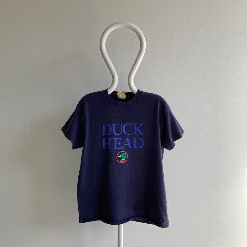 Vintage 90S Duck Head California Napa Wine T Shirt In Navy