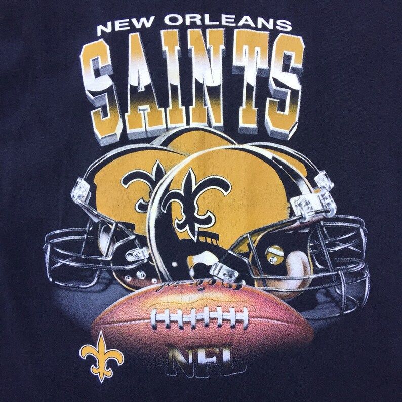 Vintage 90S Dynasty Nfl New Orleans Saints Football Crewneck Tee T Shirt