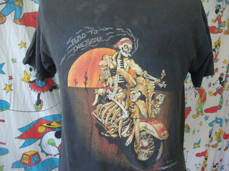 Vintage 90S Easyriders Motorcycle Biker Coconut Grove Florida Magazine Black T Shirt