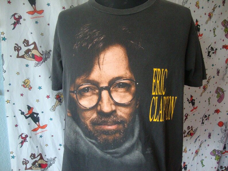 Vintage 90S Eric Clapton Tour Concert Tee 1992 T Shirt Large Adult
