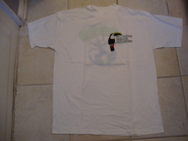 Vintage 90S Explorama Lodge Amazon You Toucan Save The Rain Forest Souvenir White T Shirt