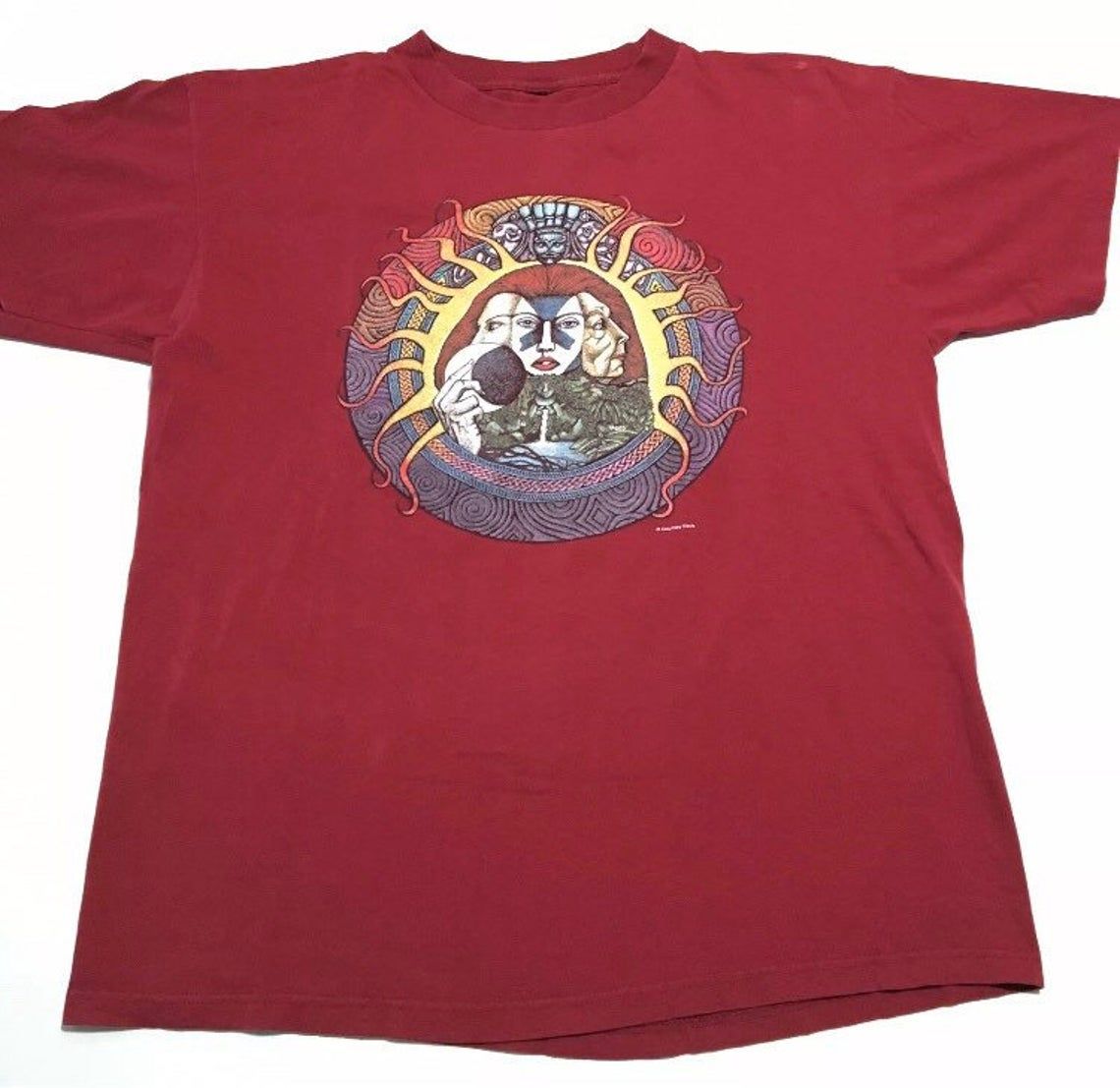 Vintage 90s Fashion Victim Courtney Davis Art Nature Tribal Esoteric shirt