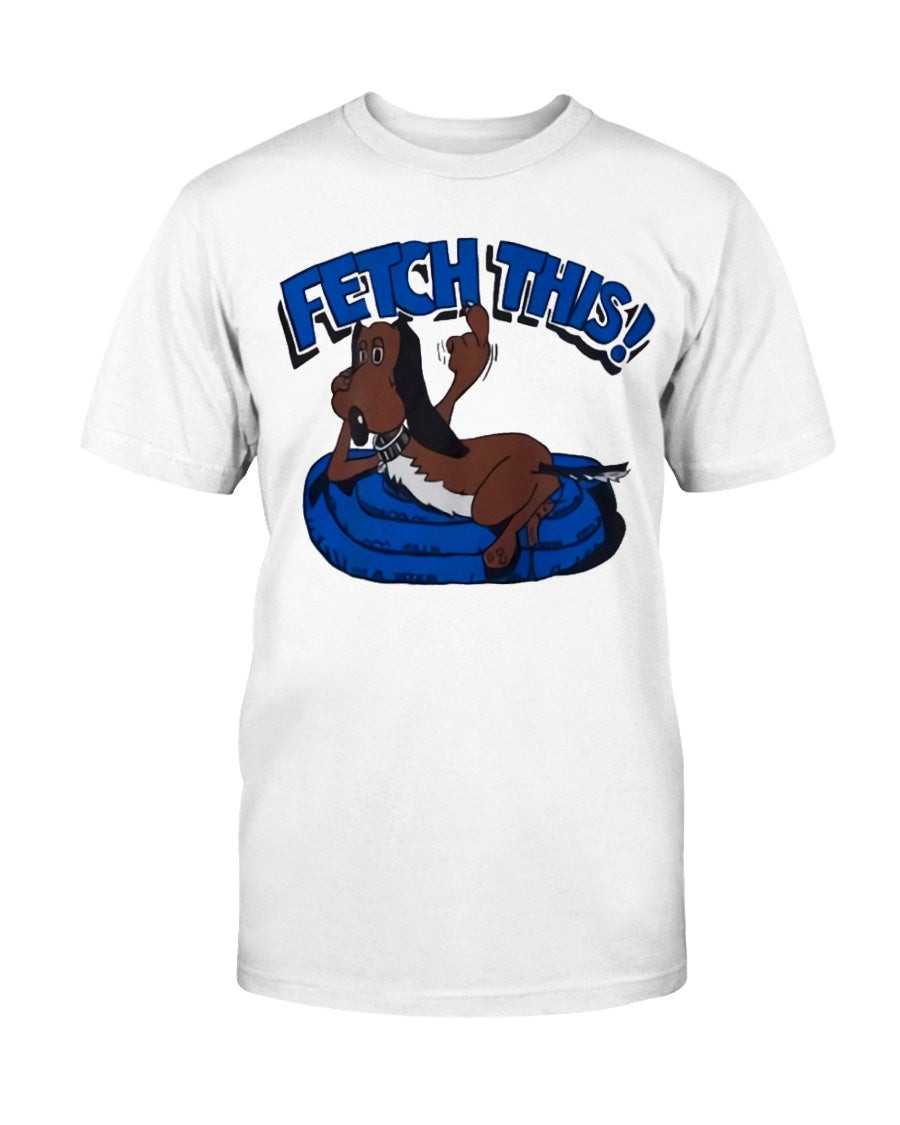Vintage 90S Fetch This Middle Finger Dog T Shirt 072121