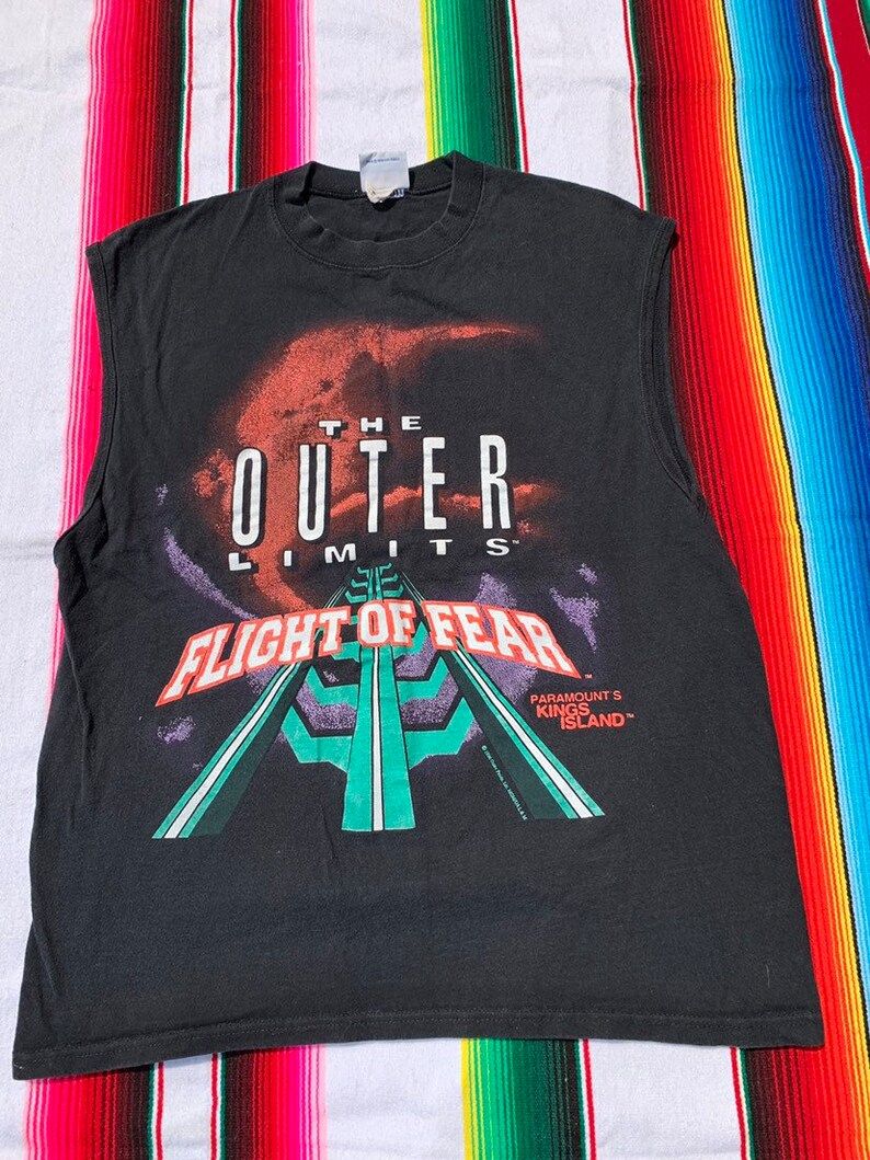 Vintage 90S Flight Of Fear Roller Coaster Tank Arge Kings Island Summer Vacation vintage 90s flight of fear roller coaster tank arge kings island summer vacation kckh2