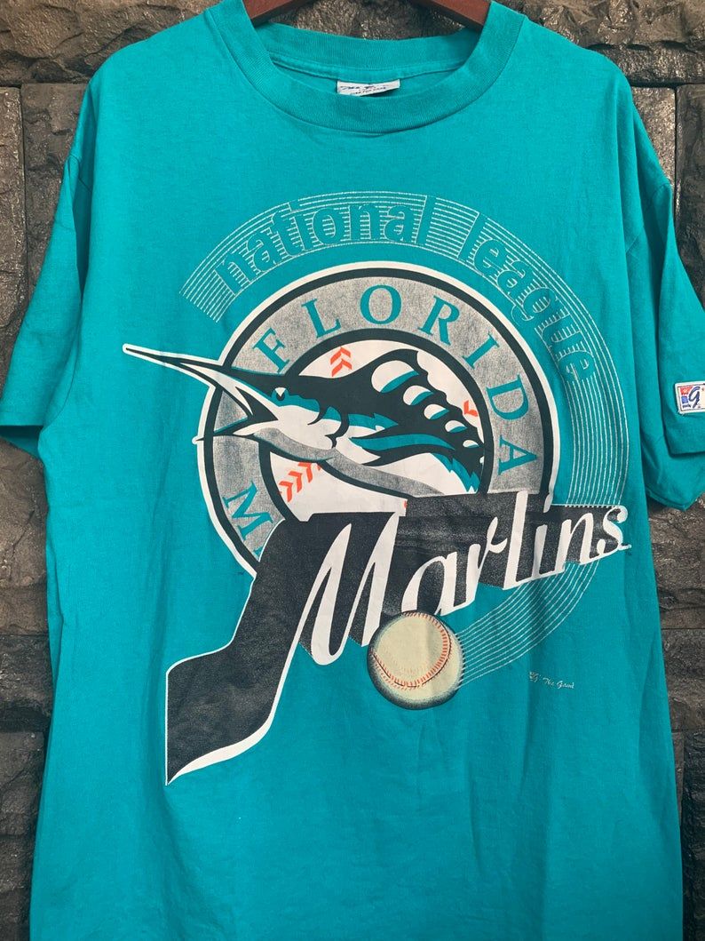 Vintage 90s Florida Marlins National League MLB Baseball Team Shirt