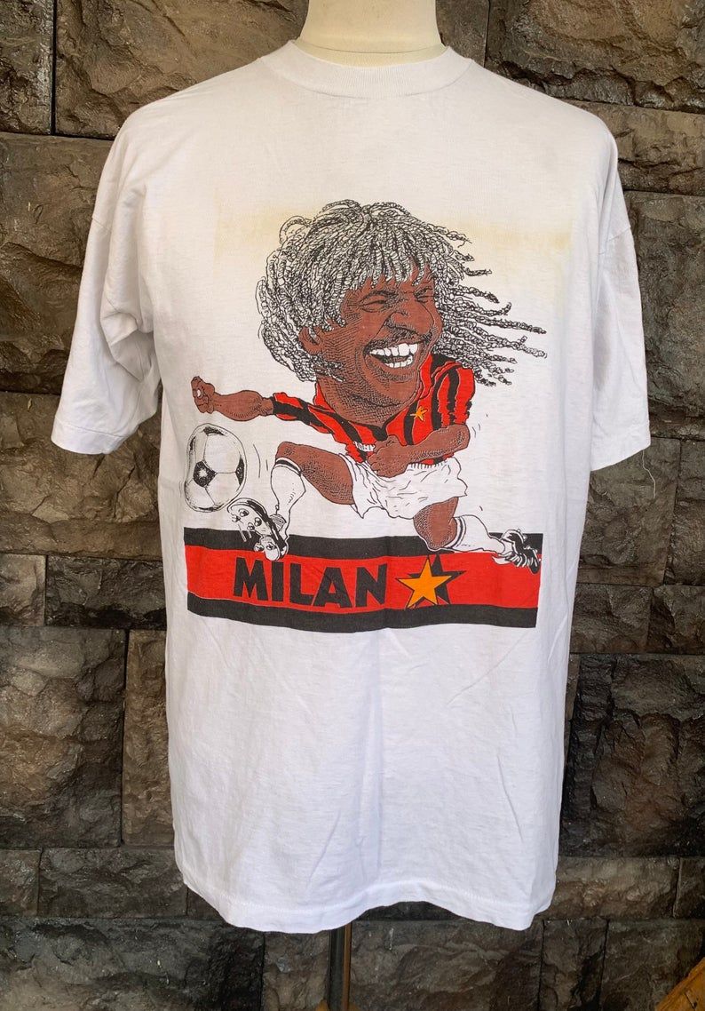 Vintage 90s Frank Rijkaard Ac Milan Player Shirt