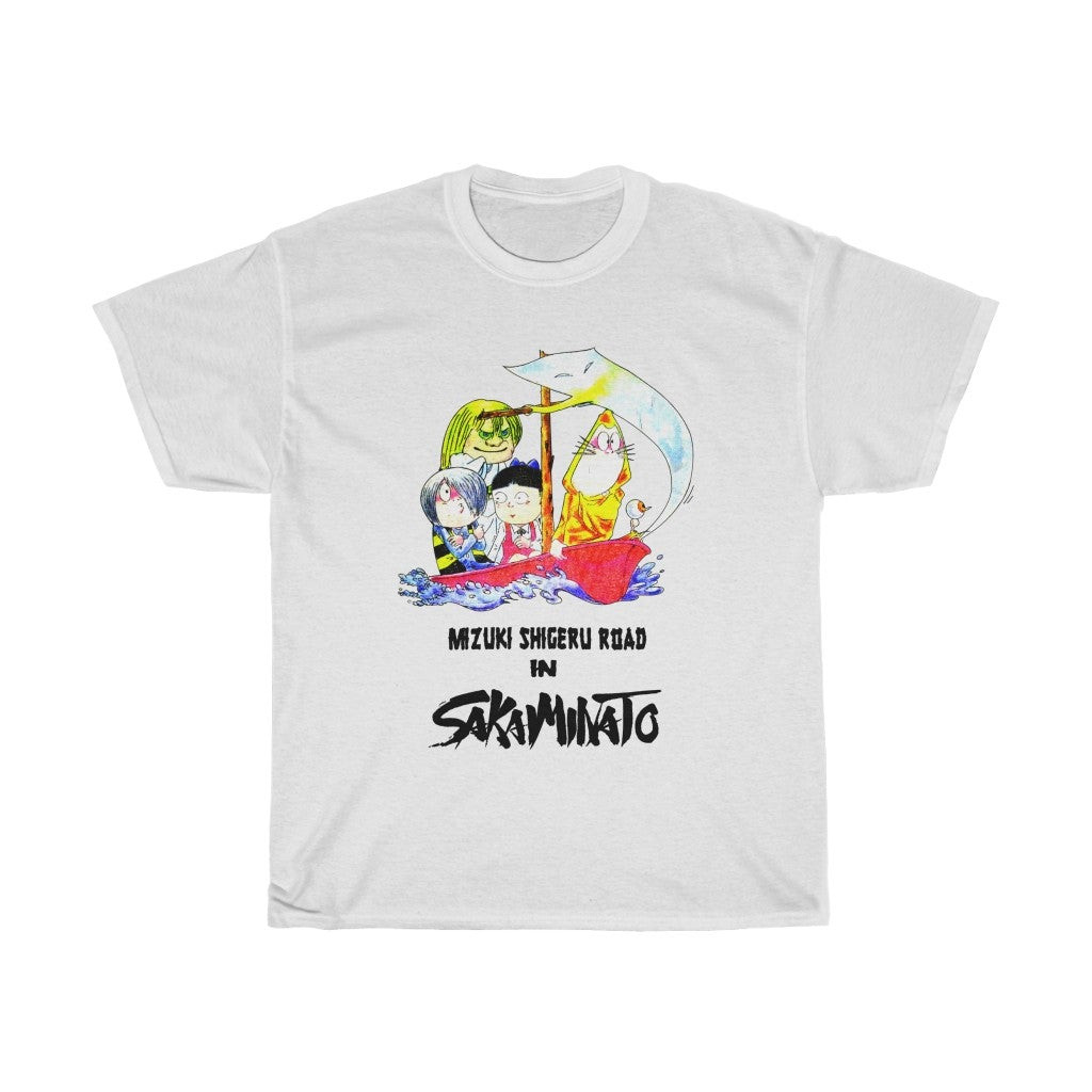 Vintage 90S Gegege No Kitar Anime Cartoon Manga Series Unisex Heavy Cotton Tee 211023