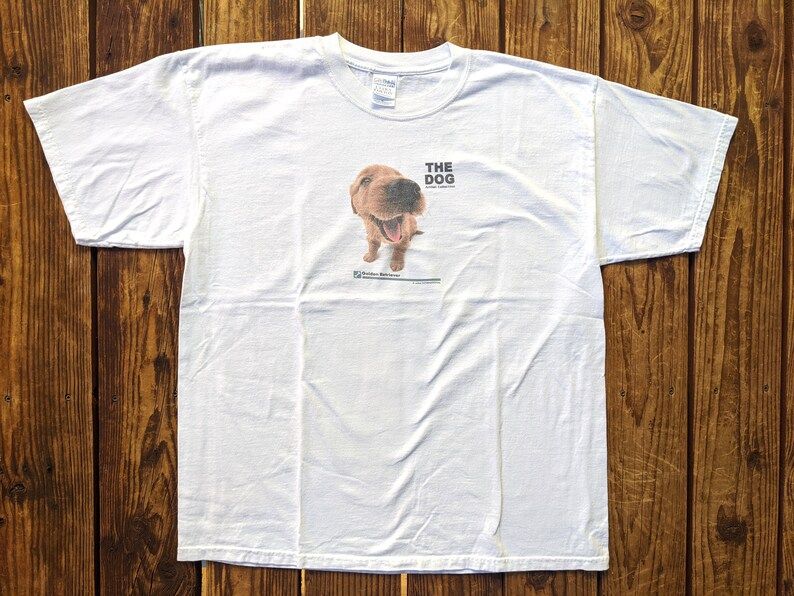 Vintage 90S Golden Retriever Dog Breed Portrait The Artist Collection Tee
