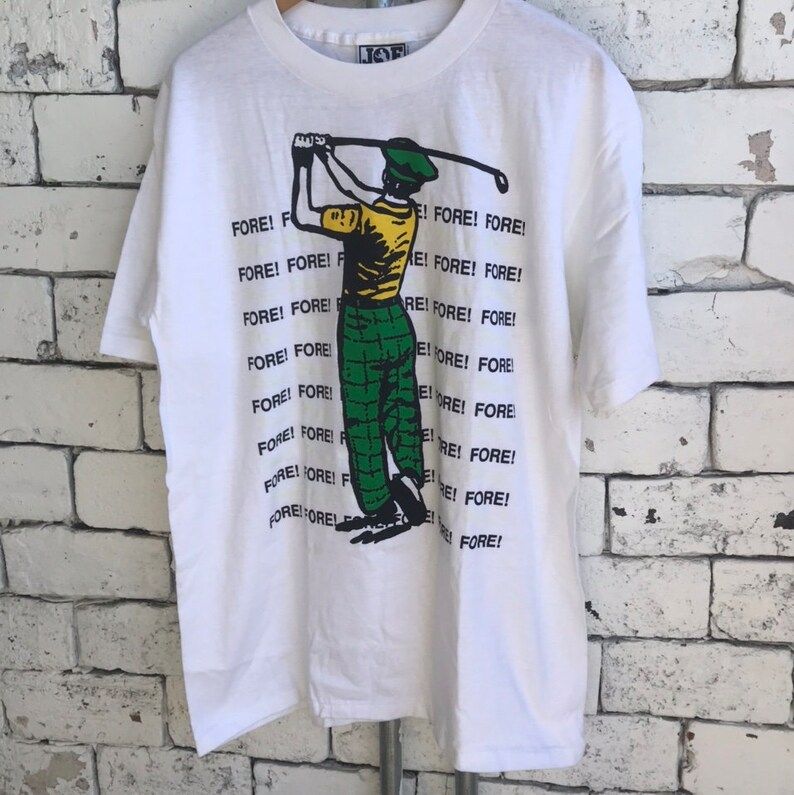 Vintage 90S Golf Fore Play Tee Shirt By Joe Boxer One Size Fits All vintage 90s golf fore play tee shirt by joe boxer one size fits all jqumt