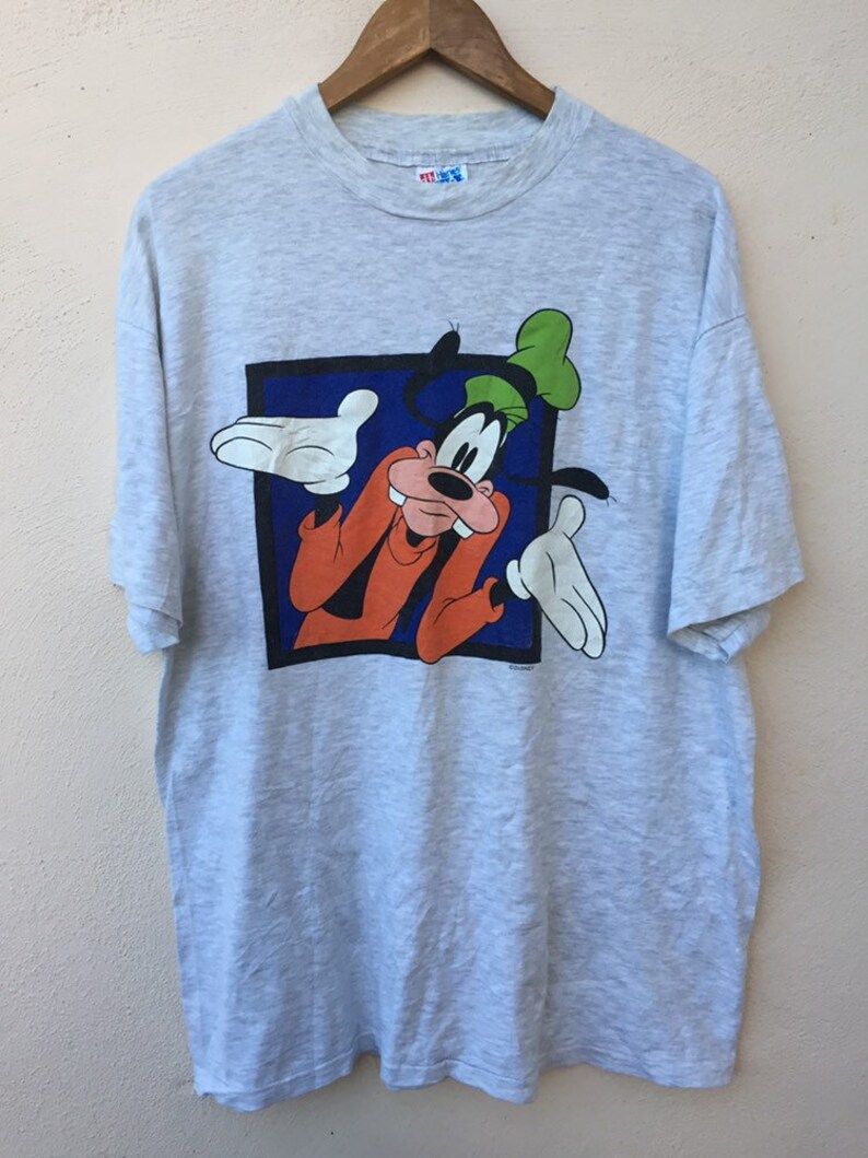 Vintage 90S Goofy Tee Big Printed Made In Usa