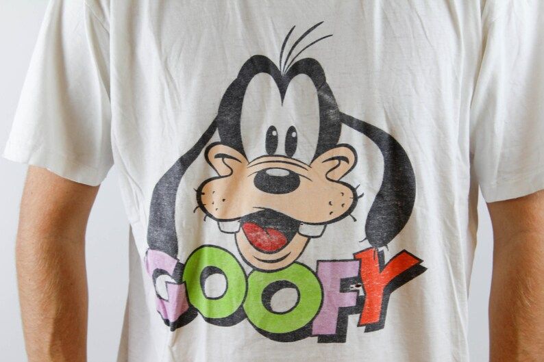 Vintage 90S Goofy Tee Rare Colorful Goofy Disney T Shirt Made In Usa