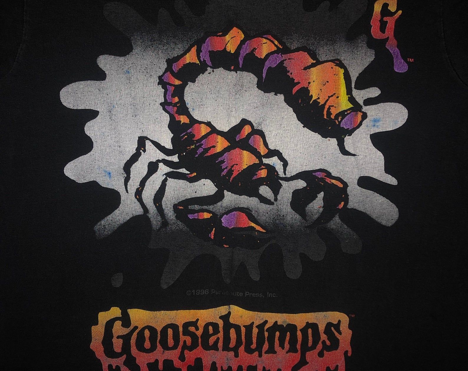 Vintage 90S Goosebumps Scorpion T Shirt 1996 R L Stine Television