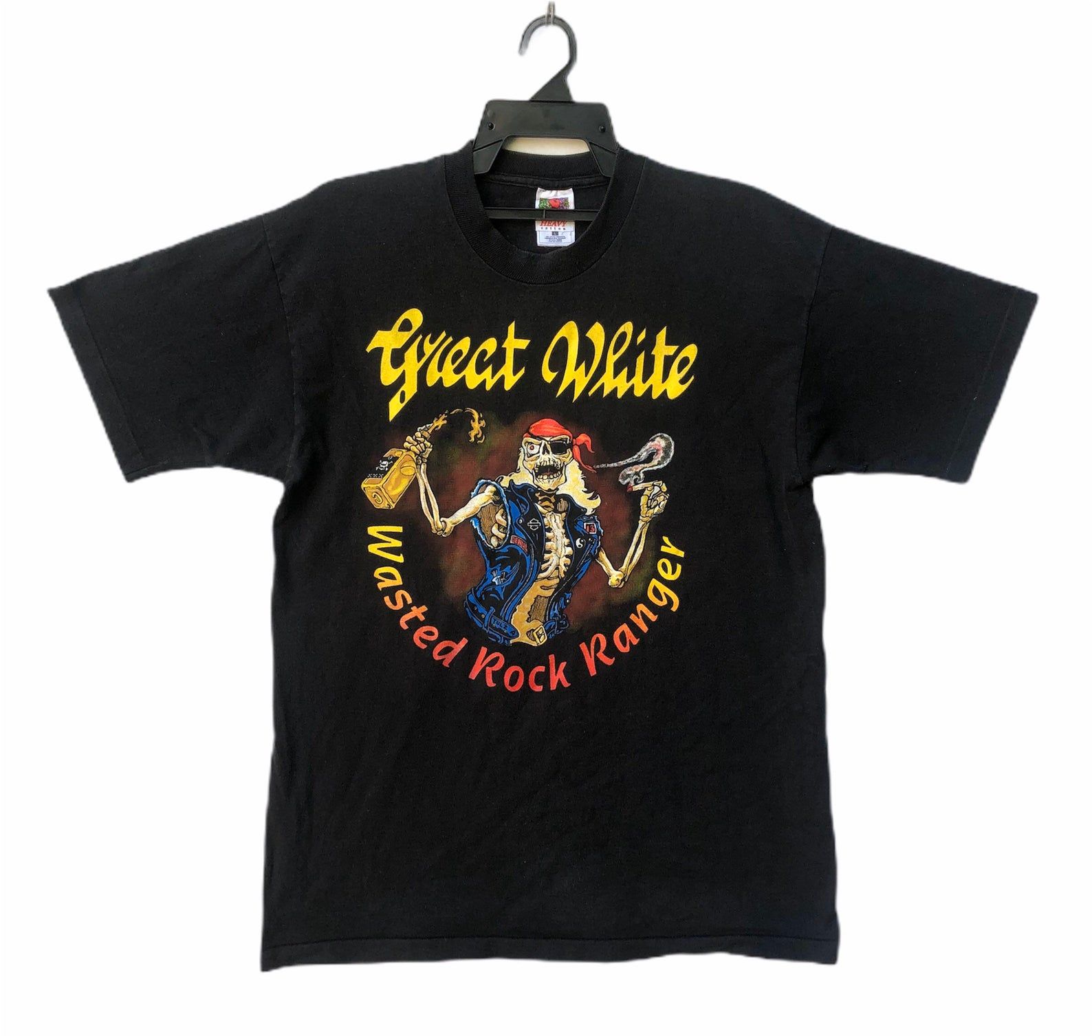 Vintage 90S Great Wasted Rock Ranger Hard Rock Band Promo Tour Tee T Shirt Rare