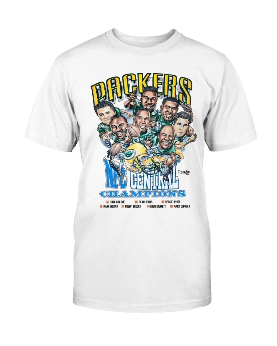 Vintage 90S Green Bay Packers 1995 Caricature Graphic T Shirt 211118