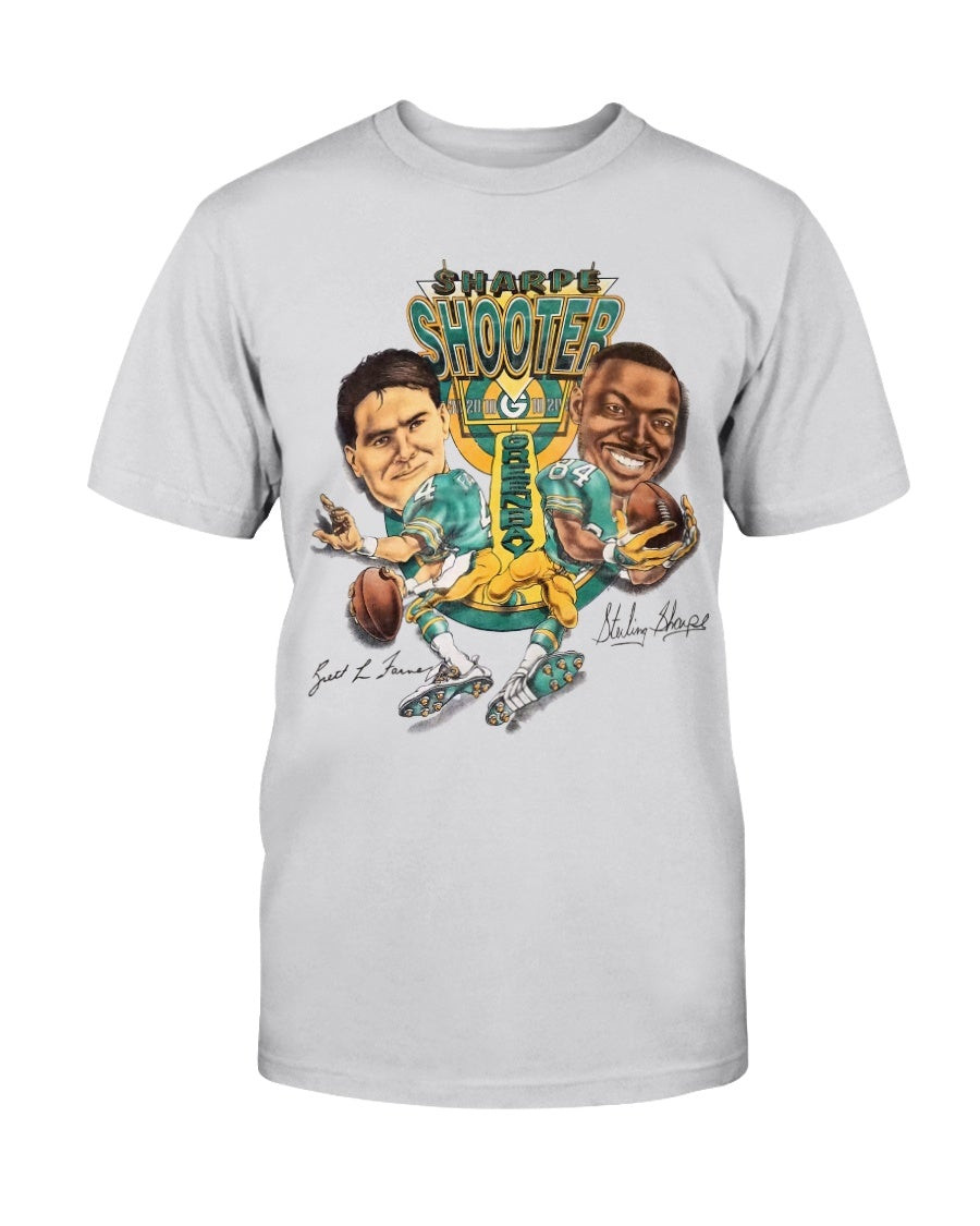 Vintage 90S Green Bay Packers Nfl Brett Favre Sterling Sharpe Caricature Cartoon T Shirt 211231 vintage 90s green bay packers nfl brett favre sterling sharpe caricature cartoon t shirt 211231 bv1rq
