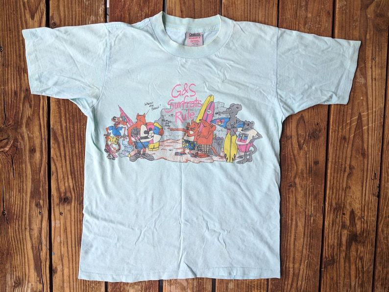 Vintage 90S Gs Surf Rats Rule Tee