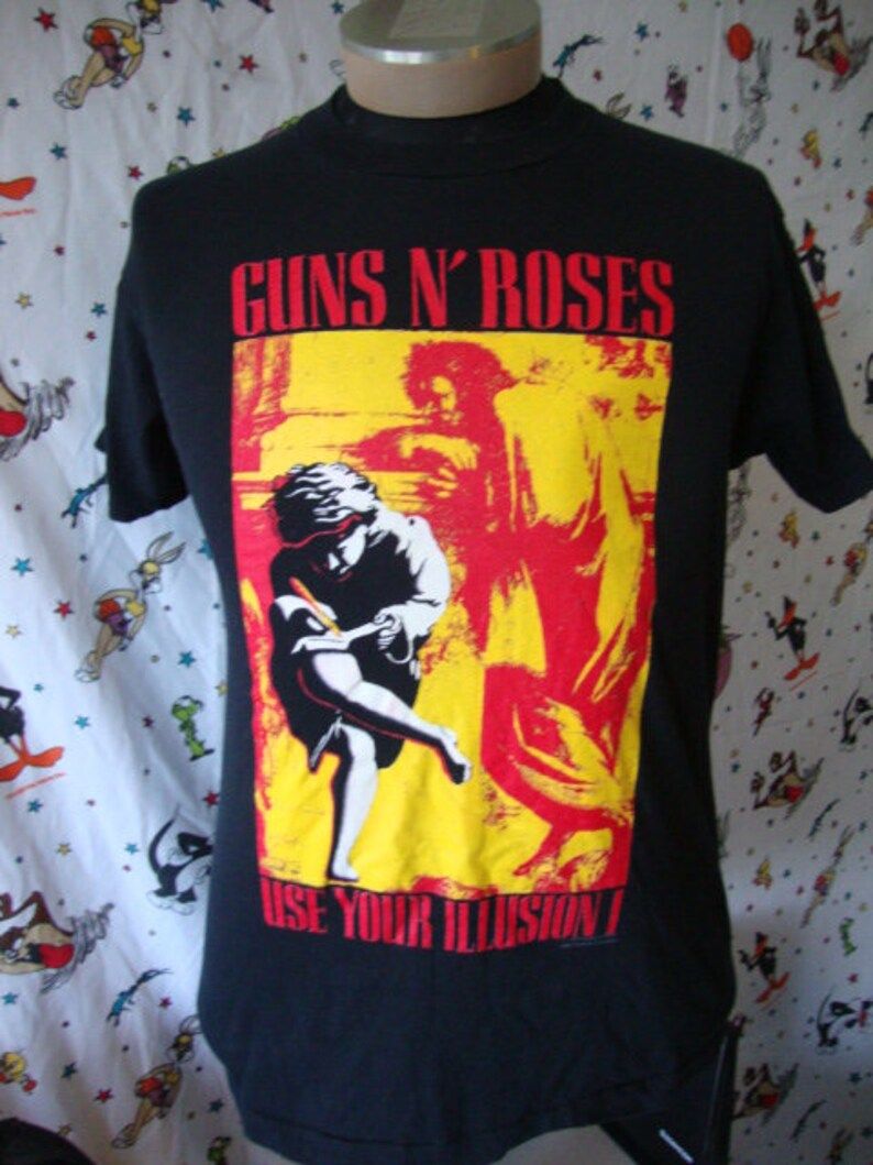 Vintage 90S Guns N Roses 1991 Use Your Illusion 1991 Concert Tour T Shirt
