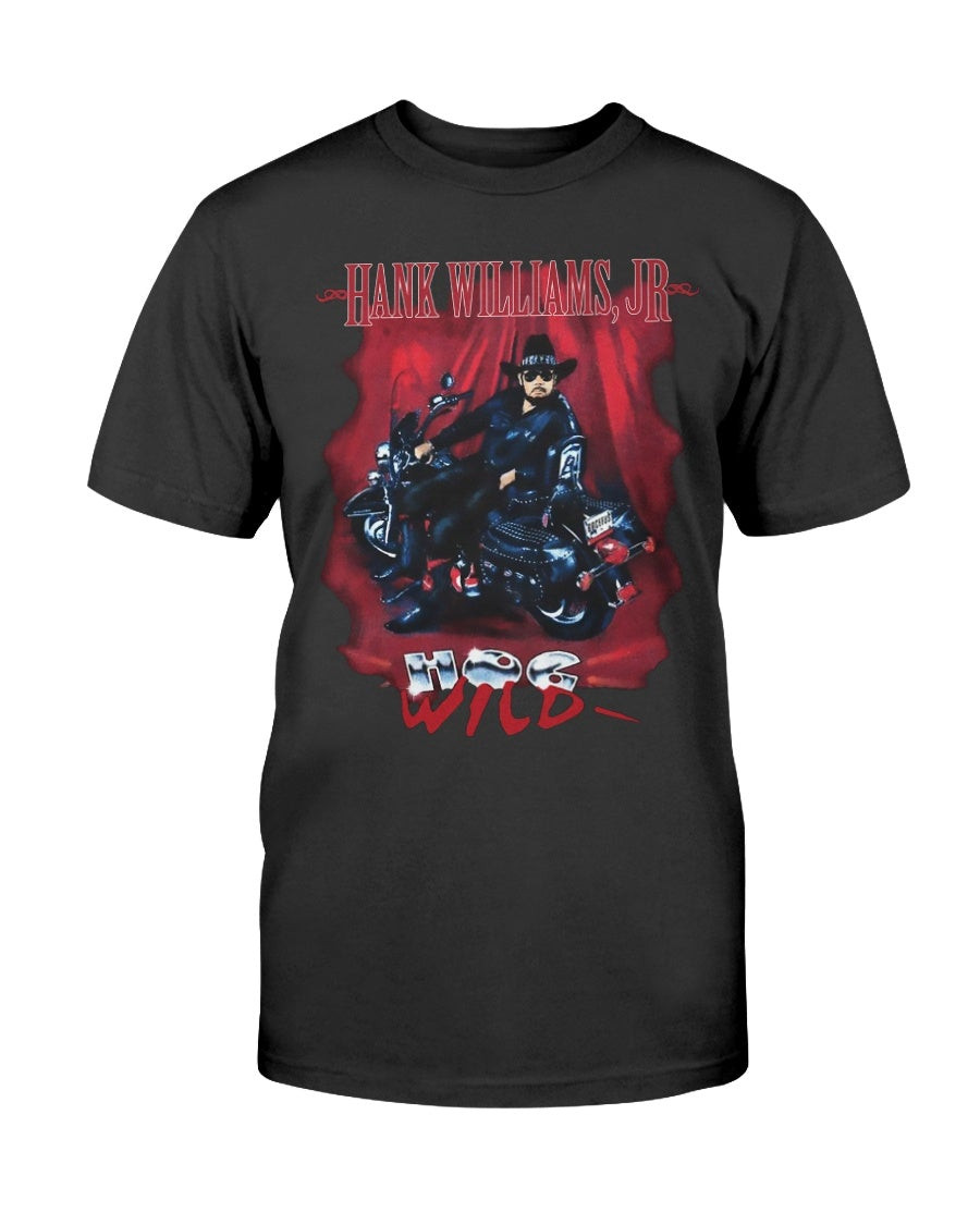 Vintage 90S Hank Williams Jr Hog Wild Tour Band 1995 Tee Concert T Shirt 080921