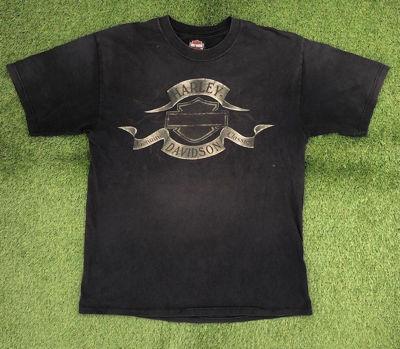 Vintage 90S Harley Davidson Motorcycles Usa West Bend Dealer Souvenir Medium T Shirt Retro Grunge Biker Festival Streetwear Harley Davidson