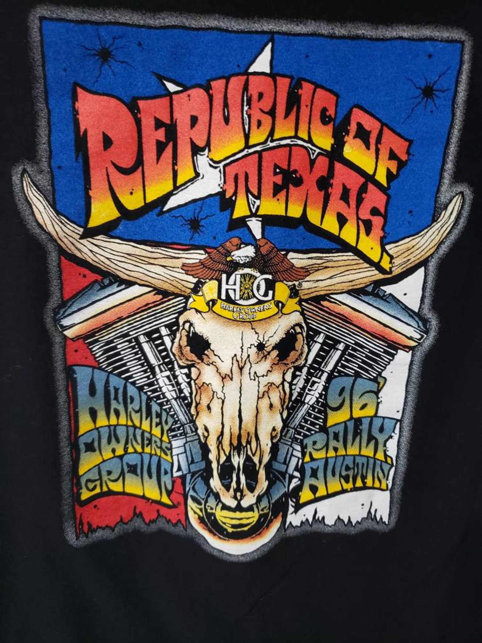 Vintage 90S Harley Davidson T-Shirt Rally Austin Texas L