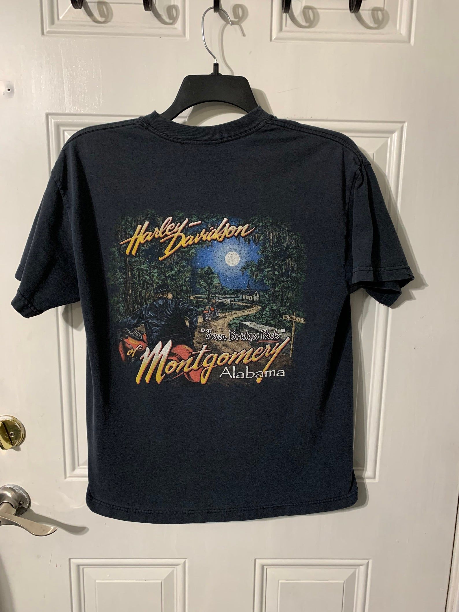 Vintage 90S Harley Davidson T-Shirt S-M Montgomery Alabama