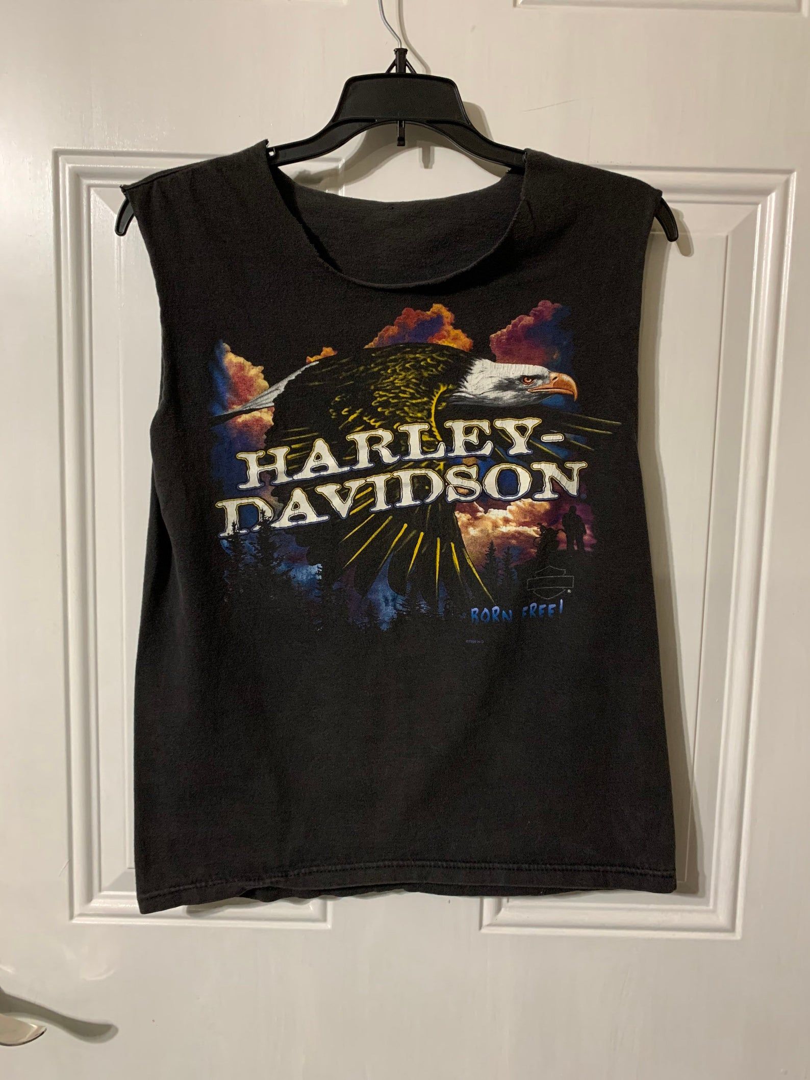 Vintage 90S Harley Davidson Tank Top Fort Ann New York S-M