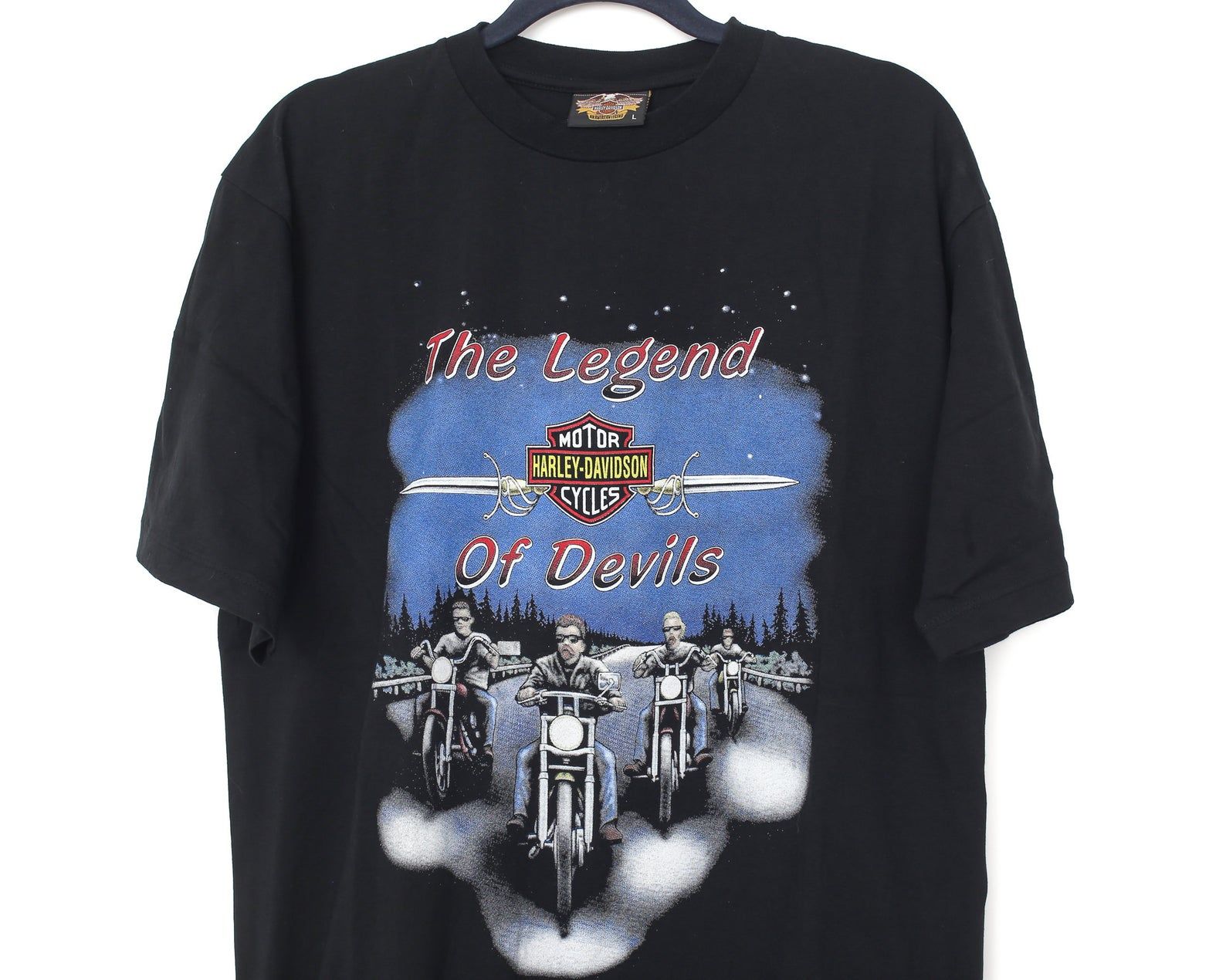 Vintage 90S Harley Davidson The Legend Of Devils T-Shirt
