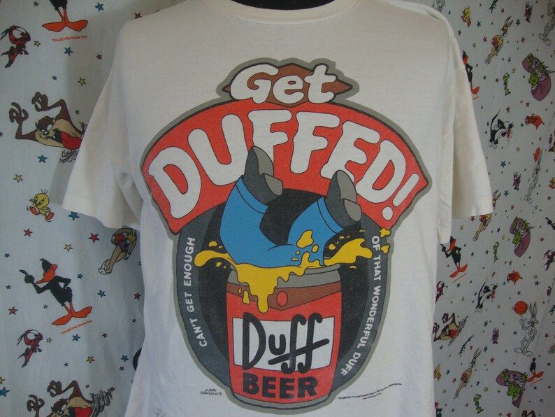 Vintage 90S Homer Simpson Duff Beer Gets Duffed The Simpsons T Shirt