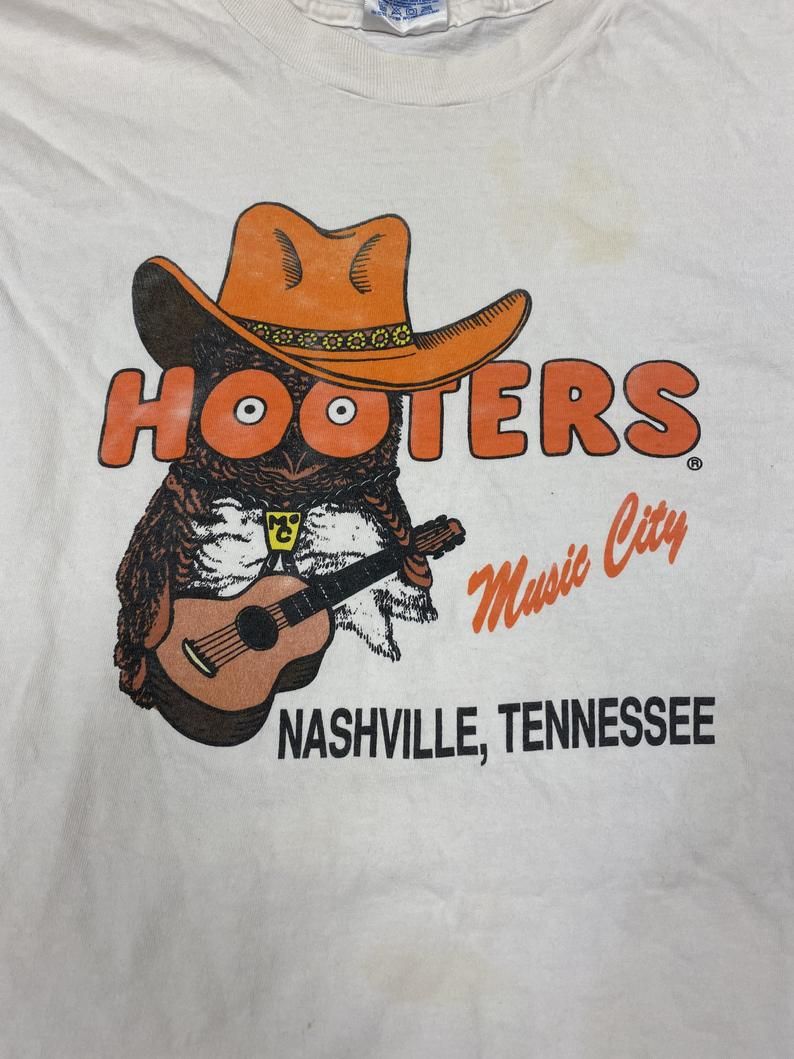 Vintage 90S Hooters Music City Graphic Tshirt