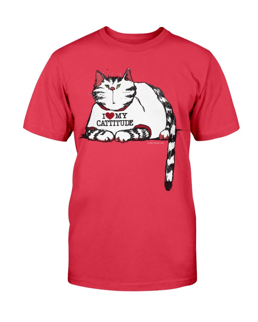 Vintage 90S I Love My Cattitude Cat T Shirt 210924