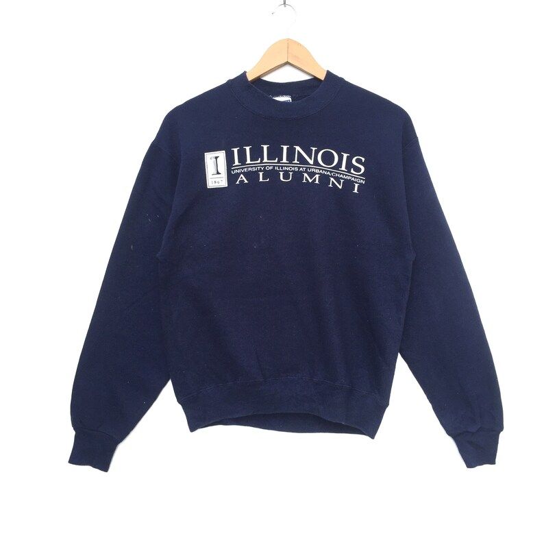 Vintage 90S Illinois Alumni 1867 Big Logo Sweatshirt