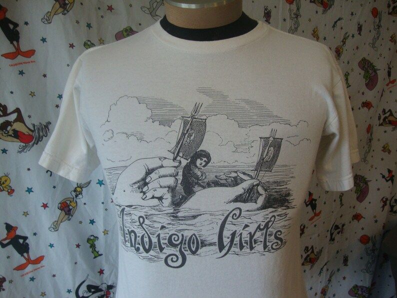 Vintage 90S Indigo Girls 1998 Tee Concert Tour T Shirt