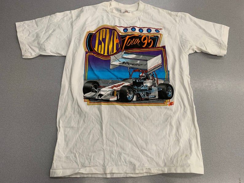Vintage 90S Isma 1995 Modified Tour Neon Racing Shirt