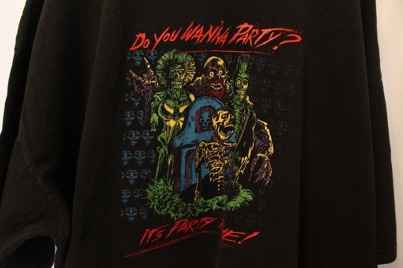 Vintage 90S Its Party Time Zombie Tee