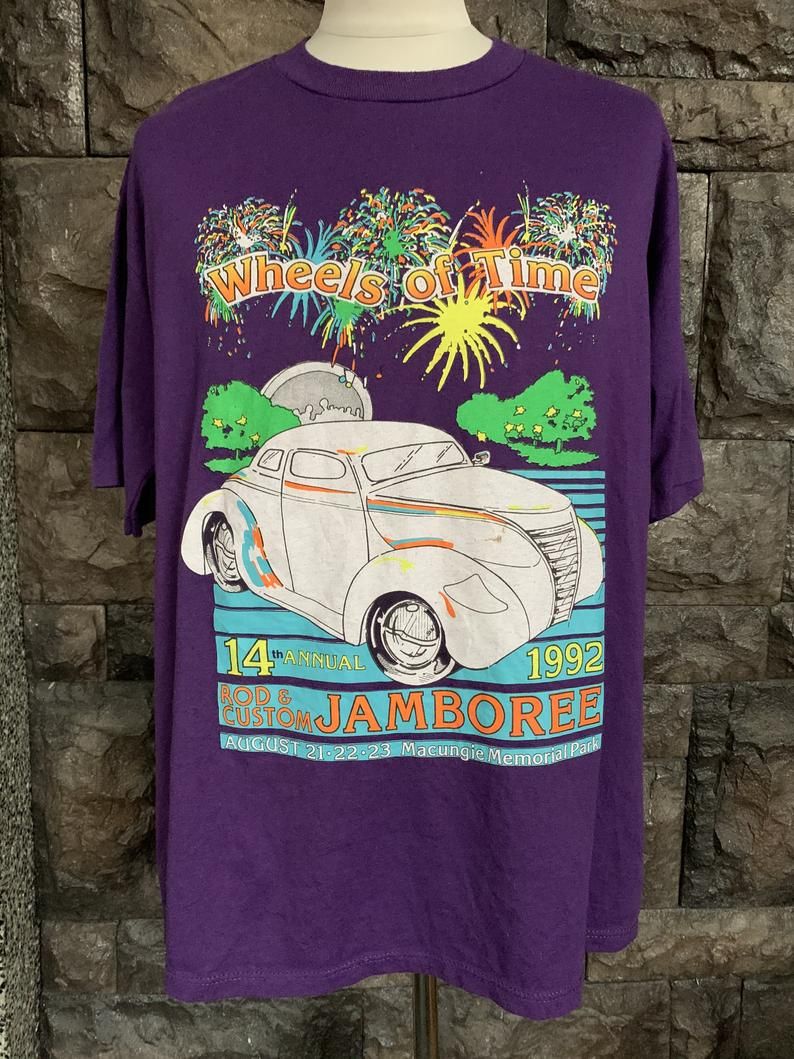 Vintage 90s Jamboree Wheels Of Time Car Show Shirt