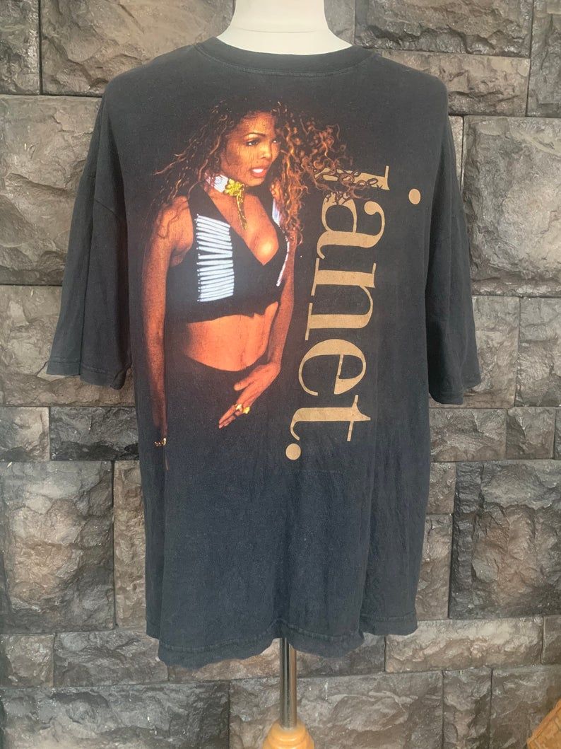Vintage 90s Janet Jackson World Tour 93 94 Shirt