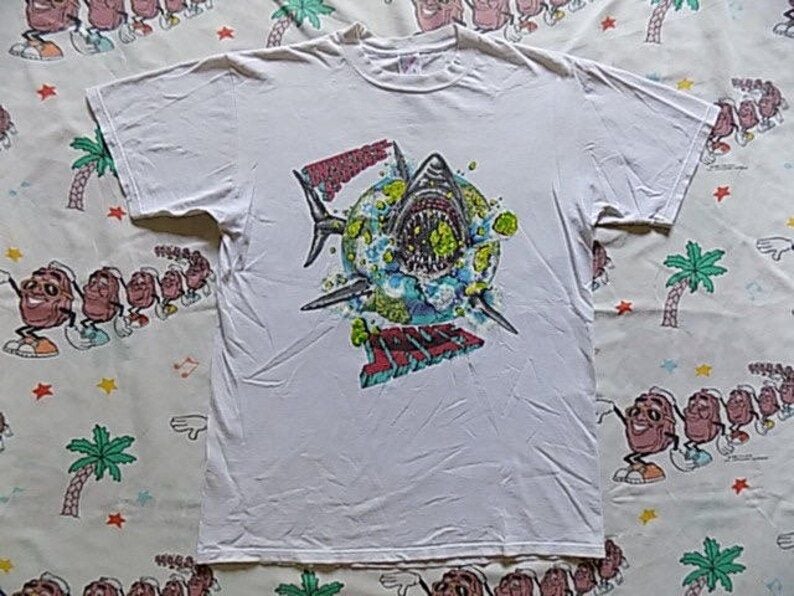 Vintage 90S Jaws Universal Studios T Shirt Arge 1993 Theme Park Ride Souvenir